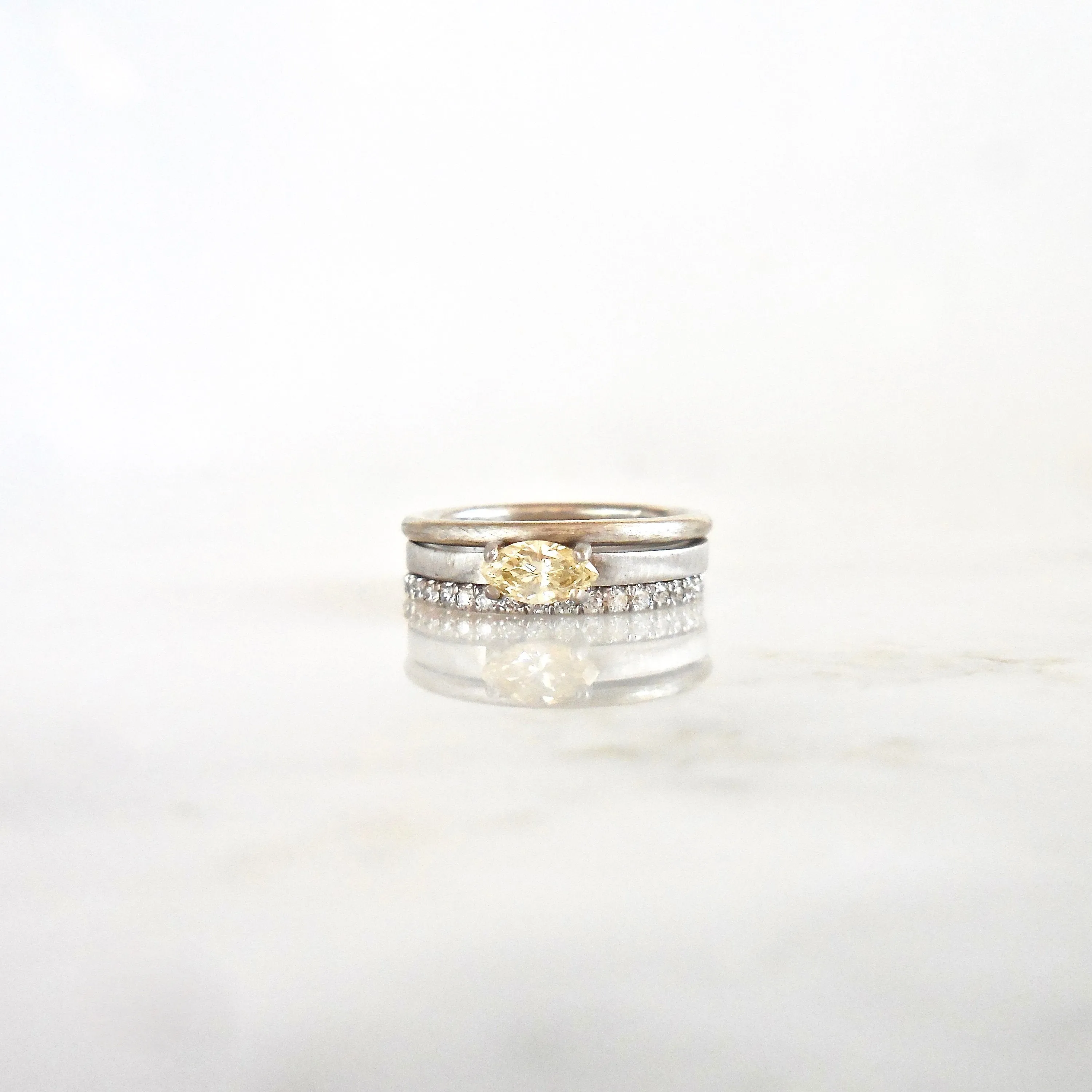 Yellow Marquise Solitaire Diamond Engagement Ring - Yellow Diamond Marquise Ring